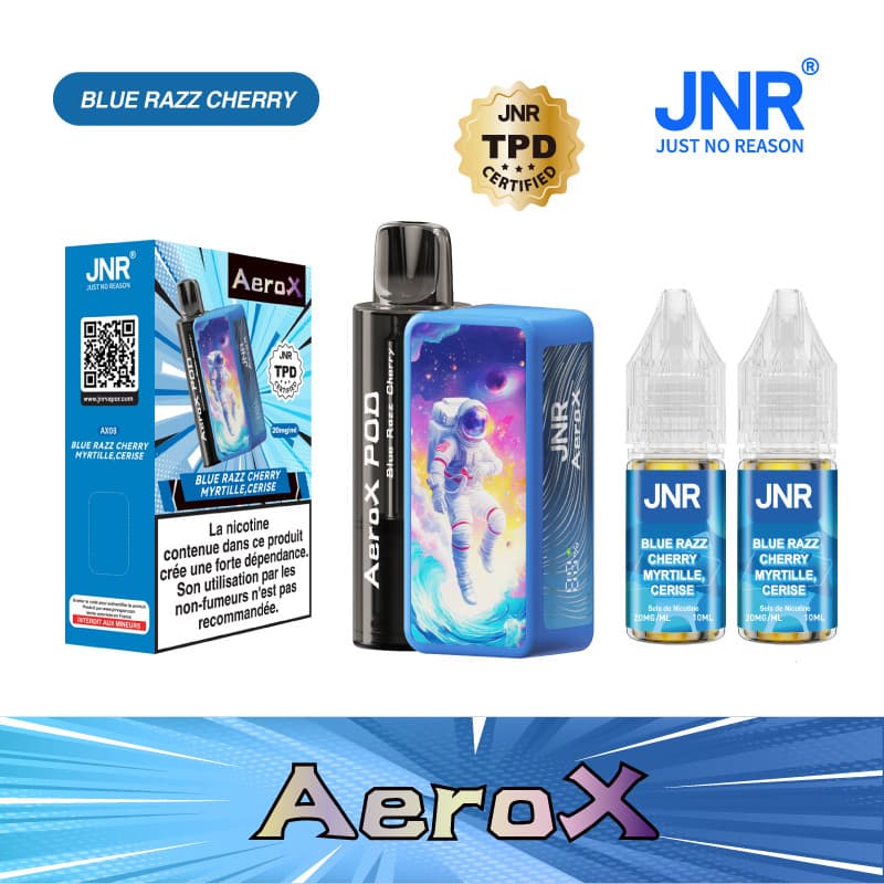 JNR BLUE RAZZ CHERRY 32000 PUFFS - AEROX JNR