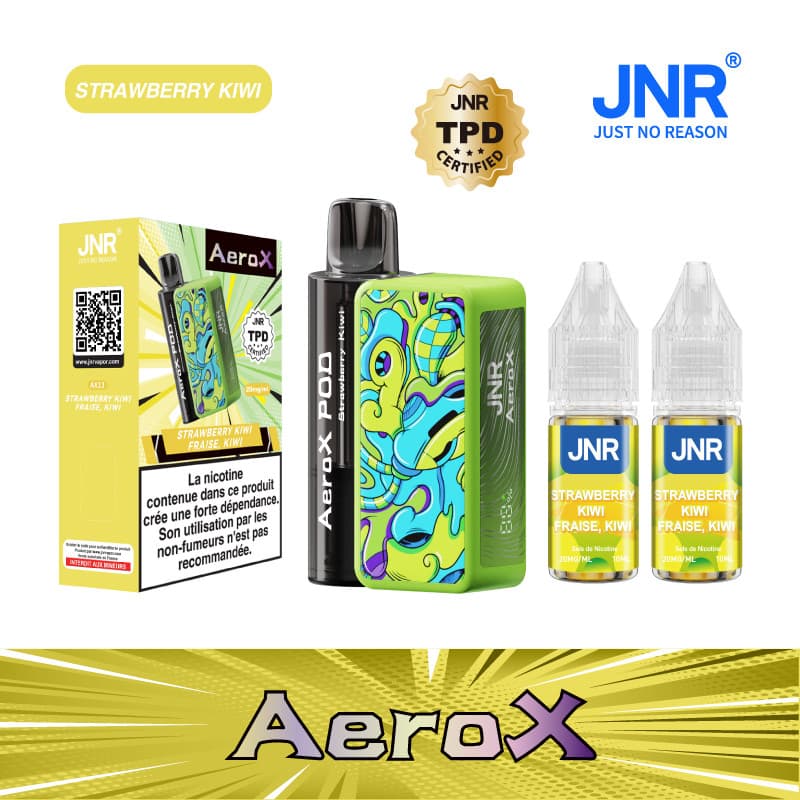 JNR STRAWBERRY KIWI 32000 PUFFS - AEROX JNR