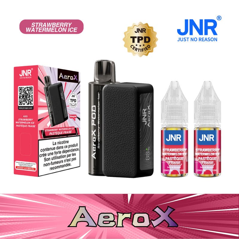 JNR STRAWBERRY WATERMELON ICE 32000 PUFFS - AEROX JNR