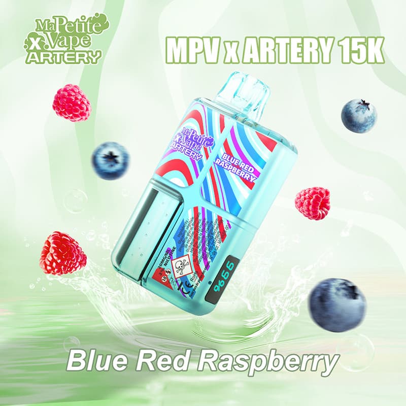 ARTERY X MPV BLUE RED RASPBERRY 15000 PUFFS - MA PETITE VAPE X ARTERY