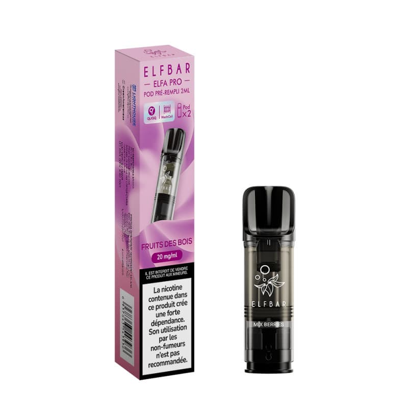 ELFA ELFBAR CARTOUCHE FRUITS DES BOIS / 2PCS ELFA PRO ELFBAR