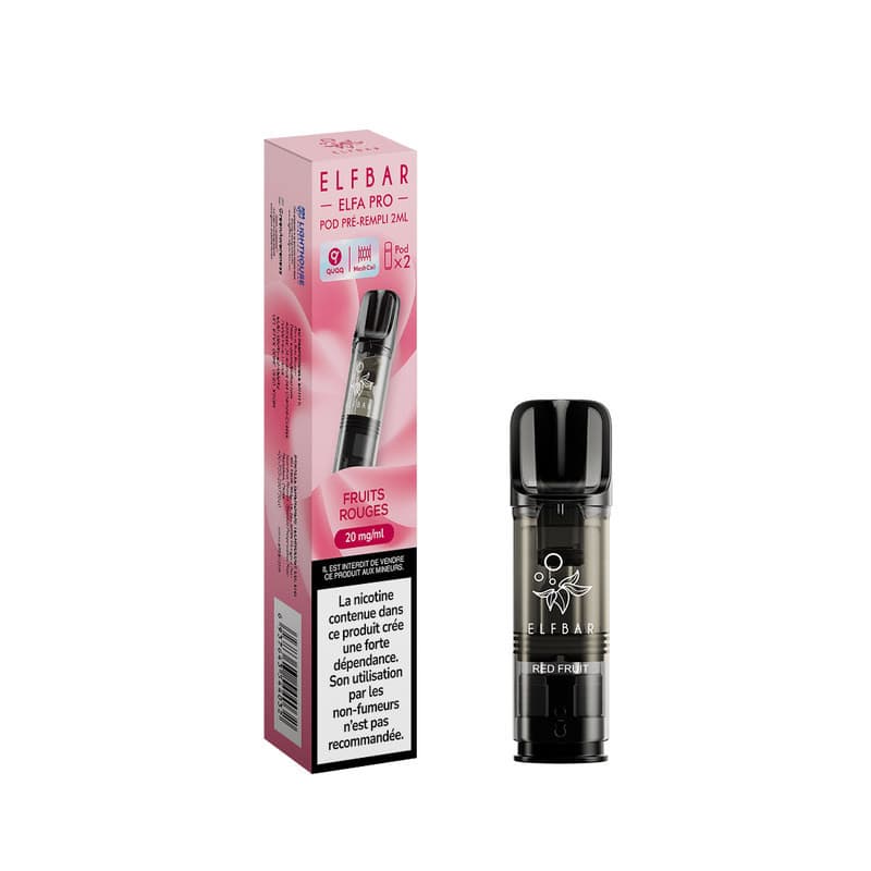 ELFA ELFBAR CARTOUCHE FRUITS ROUGES / 2PCS ELFA PRO ELFBAR