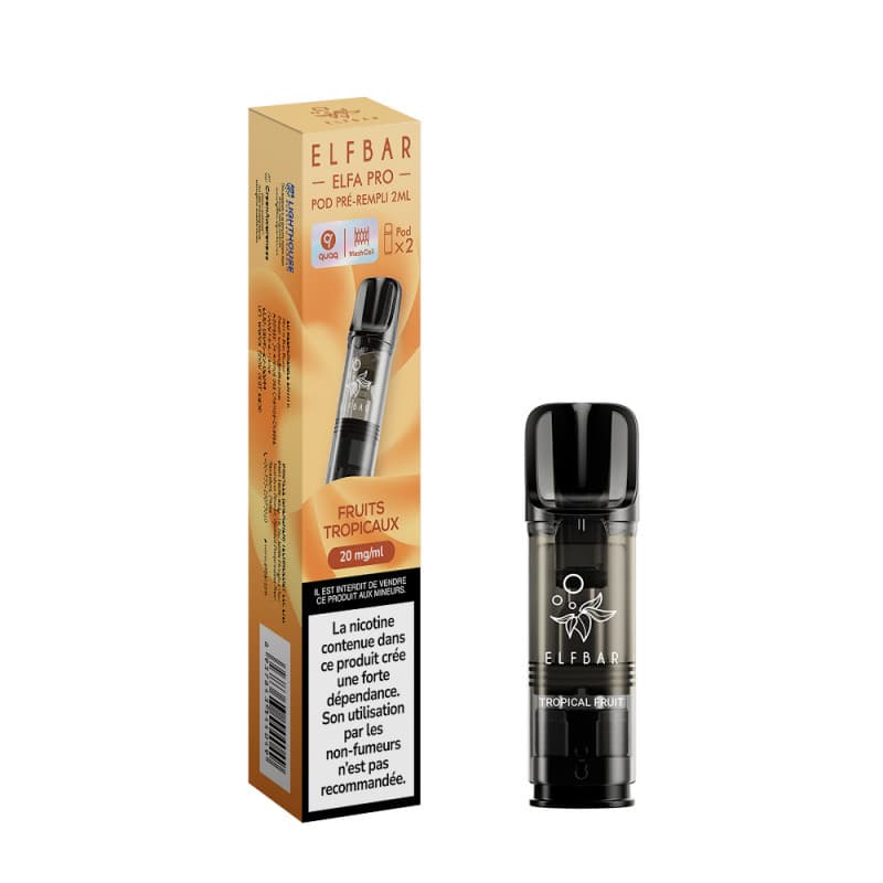 ELFA ELFBAR CARTOUCHE FRUITS TROPICAUX / 2PCS ELFA PRO ELFBAR