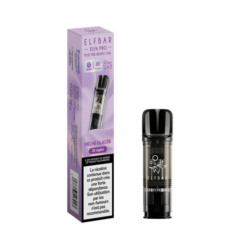 ELFA ELFBAR CARTOUCHE PÊCHE GLACÉE / 2PCS ELFA PRO ELFBAR
