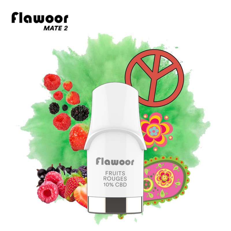 Flawoor CARTOUCHE FRUITS ROUGES CBD / 1PCS - FLAWOOR MATE 2