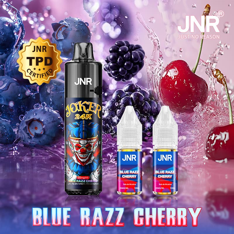 JNR BLUE RAZZ CHERRY 24000 PUFFS - JOKER JNR
