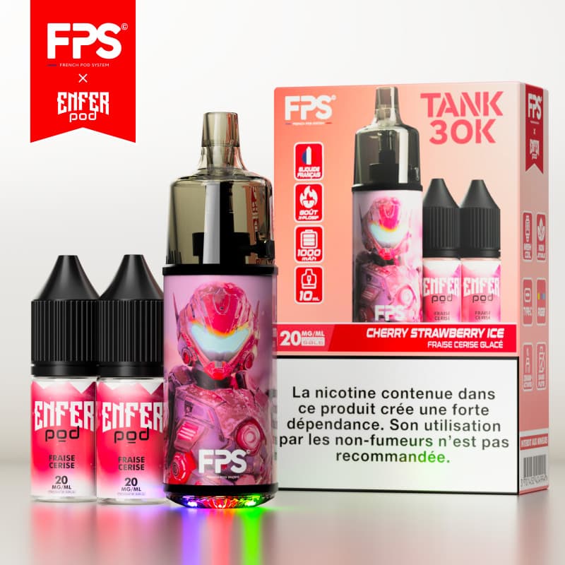 TANK 30K FPS CHERRY STRAWBERRY ICE ENFER POD - TANK 30K FPS