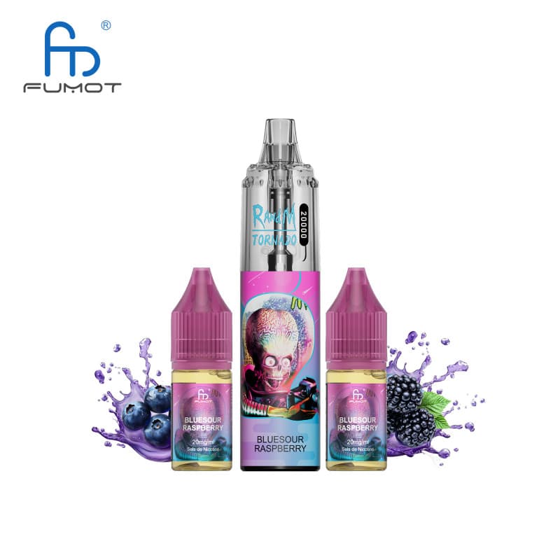 TORNADO RANDM FUMOT BLUESOUR RASPBERRY 20000 PUFFS TORNADO - RANDM FUMOT