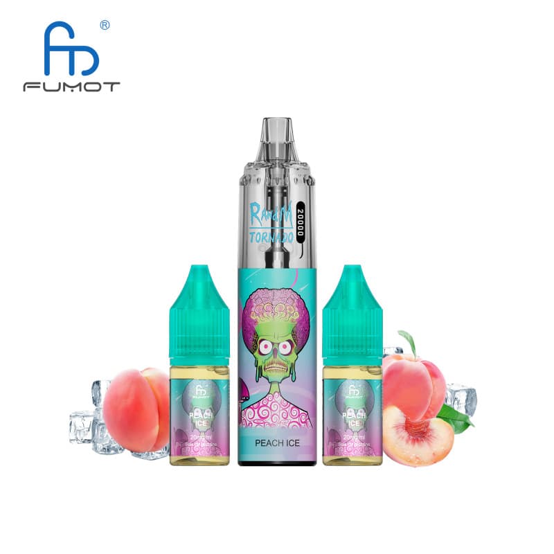 TORNADO RANDM FUMOT PEACH ICE 20000 PUFFS TORNADO - RANDM FUMOT